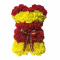 Spain Artificial Rose Flower Bear,Perfect Romantic Gift for Her, Valentine's Mother's Day, Christmas, Birthday,Thanksgiving Party Anniversary Girl Friend Wife Light Strips and Greeting Cards (ES) - color: Es