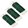 Hapeper 22 Gauge Floral Flexible Paddle Wire for Christmas Wreath Tree, Flower Arrangements, 3 Pack 114 Yards (Green) - color: Green