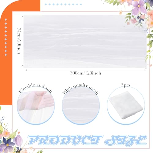 6 Pcs 35.4 Inch Artificial Pastel Flower Garlands with 3 Pcs 10 Ft Wedding Tulle Table Runner Wildflower Vines Floral Table Runner Garlands for Wedding Bridal Shower Spring Tea Party - style: Vibrant Wildflower