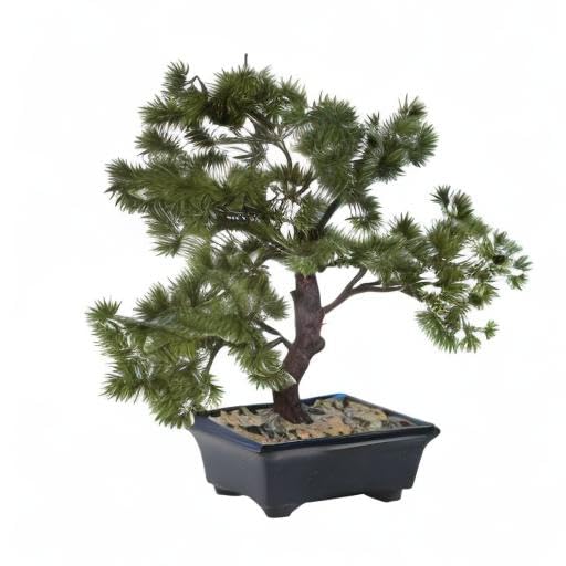 Vickerman Everyday Artificial Potted Pine Bonsai Tree 12" - Lifelike Home Or Office Decor - Premium Faux Potted Bonsai Tree - Maintenance Free Bonsai Plant