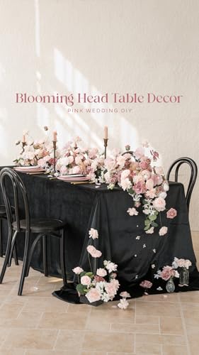 Ling's moment Fake Flowers Box, Faux Artificial Greenery Stems Foam Roses Gardenia Silk Eucalyptus Fabic Flower for Centerpieces Bouquet Wedding Vase Decorations, Dusty Rose & Pink, Grand Combo - color: Pk-dusty Rose & Pink, size: Grand