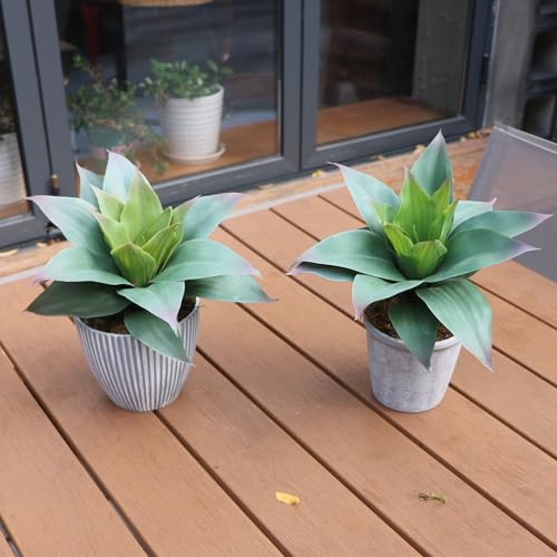 COTSEN 2 Pcs Large Agave Plants Artificial Succulents Fake Succulents Unpotted for Family Office Decor