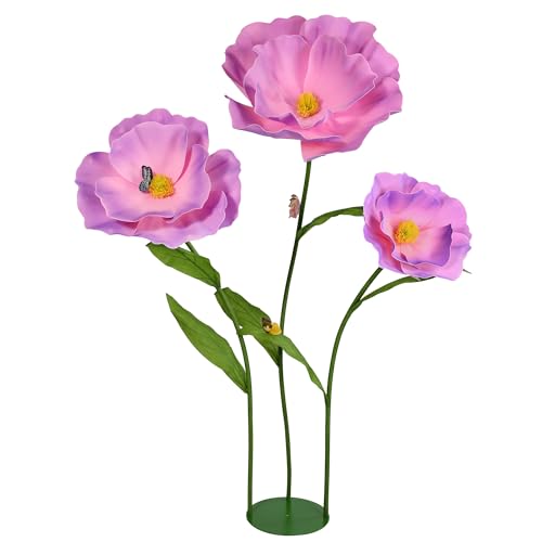 5.8 Ft Giant Artificial Flowers for Decoration,Large EVA Flower Decor,Wedding Arrangements, Birthday Party Banquet Background,Hotel,Office,Window Display(Purple) - color: Purple