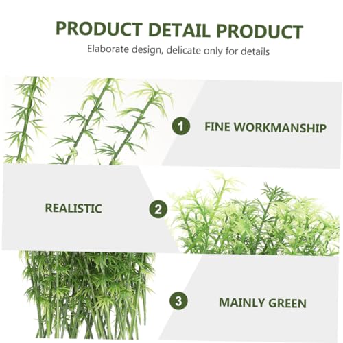 GLEAVI Sturdy Plastic Fake Bamboo Trees Mini Model Decor Artificial Trees for Home