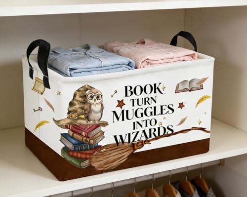 Essme Rectangular Kids Baskets,Magic Storage Box,Cute Basket for Kids with Handles for Room Decor, Book Bins,Shelf Basket.(Magic) - color: Magic
