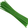 50 Pcs 30cm Flower Stem Covers Tubes Plastic Artificial Floral Stem Covers Green Floral Tube Rolls Floral Arrangement Stem Tubes for Wedding Bouquet Corsage