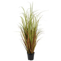 Vickerman Everyday 36" Artificial Mixed Brown Grass with Black Plastic Pot - Faux Grass Plant Decor - Home Or Office Indoor Greenery Accent - size: 36 in