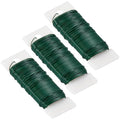 114 Yards 22 Gauge Metal Floral Flexible Paddle Wire for Christmas Wreath Tree, Floral Flower Arrangements(Green) - color: Green