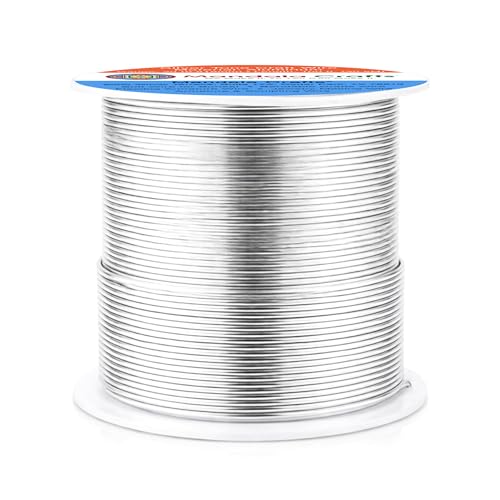 Mandala Crafts 20 Gauge Anodized Aluminum Craft Wire for Jewelry Making - 100 FT Colored Flexible Silver Tone Wire - Bendable for Bonsai Armature Crafting Sculpting - color: Silver, size: 20 Gauge
