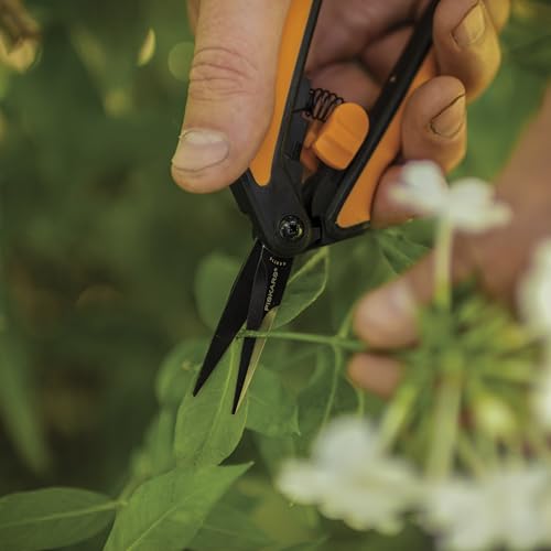 Fiskars 6" Pruning Scissors (2-Pack) for Flowers, Buds, Weeds and Small Plants, Garden Snips with Resin Resistant Nonstick Stainless Steel Blades, Gardening Trimmers with Comfortable Handle - style: Non-Stick Snips (2-Pack)