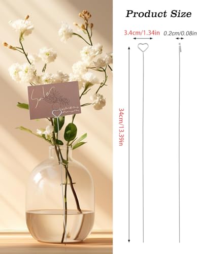 Avsty 30Pcs Floral Card Holder Picks-Wire Place Card Holder for Wedding-Metal Photo Picture Clip Holder-Table Name Number Holder,Memo Note Holder for Flower Arrangement,Wedding,Party(Silver, Star) - color: Silver, size: Star