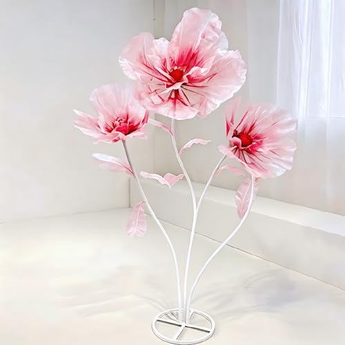 Giant Flower Decoration for Wedding Background, Party Decoration, Birthday Party, Photography Props, Shop Window Props, Banquet, Stage, Mall Display (Red E) - color: Red E