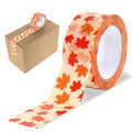 Whaline Fall Maple Leaves Decorative Packing Tape 100 Yard Gift Boxes Wrapping Tape for Autumn Thanksgiving DIY Art Craft Small Business Sealing Boxes Mail Boxes Supplies - style: Maple Leaves