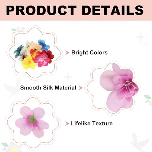 uxcell 20 Pcs Artificial Cattleya Flower Heads, Fake Cattleya Heads Bulk Artificial Flowers for DIY Wedding Bouquets Centerpieces Party Home Decorations, Light Purple - color: Light Purple