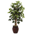 Nearly Natural 44in. Ficus Tree with Decorative Planter