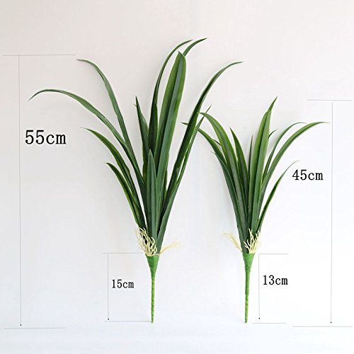 Jasming Artificial Leaves Green Plants Real Touch Cymbidium Orchid Fake Branches for Garden Home Decoration (B) - color: B