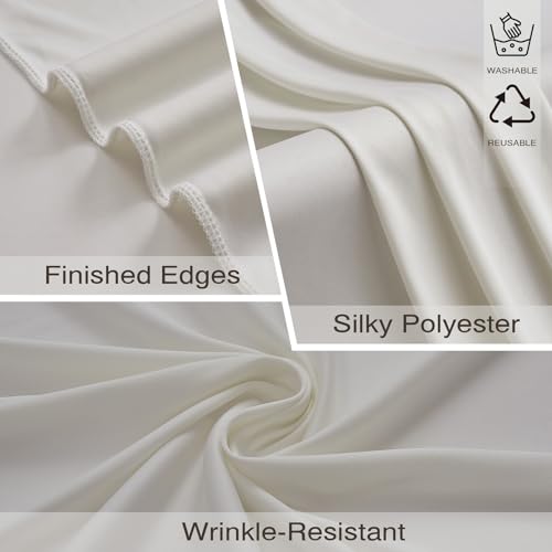 40ftx10ft Wrinkle Free Beige Backdrop Curtains for Parties, 8 Panels 5x10ft Silky Polyester Photo Backdrop Drapes Back Drop Cloth Drapery for Wedding Birthday Photography Background - color: Beige, size: 40ftx10ft