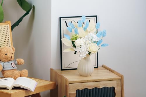 Silk Floral Arrangement，Artificial Flowers in Vase，Used ForValentine's Day Gifts，Spring Decor, Home Decor ，Room Decor and Bathroom Decor，Bedroom Decor，Coffee Table Decor