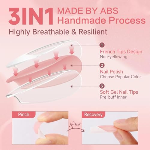 Flower Press on Nails Short Almond French Tip Fake Nails Multicolor False Nails with Charms Colorful Designs White Flower Glossy Full Cover Glue on Nails Xmas Acrylic Nails for Women Girls 24 Pcs - color: Flower Square2