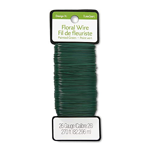 FloraCraft 26 Gauge Floral Wire 270 Feet Green