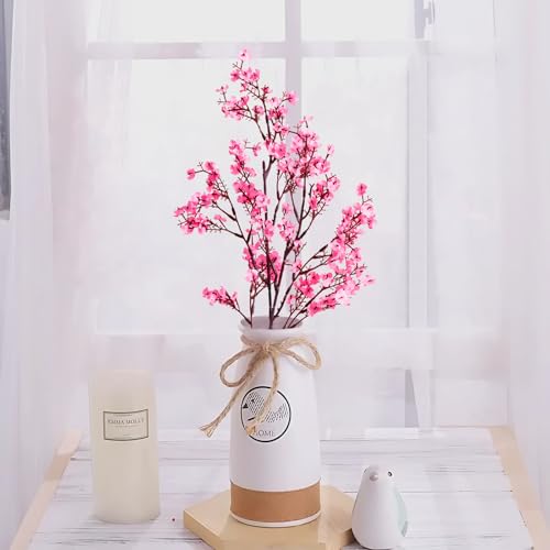 Yastouay Pink Fake Flowers Artificial Flowers, 10 Pcs Real Touch Silk Flowers Faux Flowers for Decorations, Babys Breath Artificial Flowers Bulk for Spring Decor Floral Arrangement - color: Pink, size: 10 Pcs