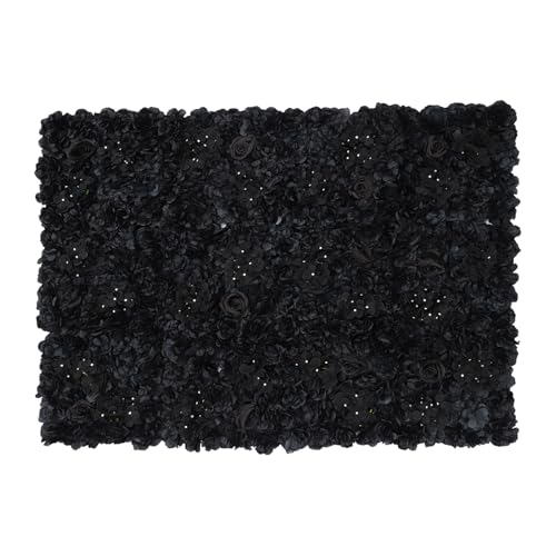 Artificial Flower Wall,Black Background Decoration Panel,Artificial Silk Flower Wall Panel,Faux Flowers Combo Set for Photography Buildings,Wedding 14.96 * 14.96 in 12 Pcs (Hydrangeas)