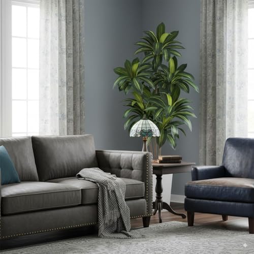 VIVATREES Dracaena Tree 6FT Artificial, 72in Tall Faux Dracaena Tree with 15.7 White Planter, Fake Potted Tree for Indoor & Outdoor Home Office Decor - style: 6ft-white