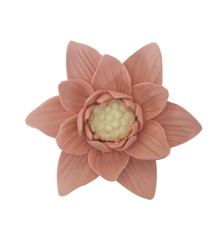 Ceramic Flower Wall Art, Artificial Flower Wall Sculpture，Handcrafted 3D Hanging Porcelain Flowers ,3D Wall Hanging Decor ,Porcelain Flower Wall Décor for Home，Hallway，Kitchen，Office (Orange，Lotus, 2.76") - color: Orange，Lotus, size: 2.76"