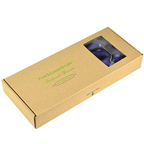 FiveSeasonStuff Real Touch Calla Lily Artificial Flowers Wedding Bridal Bouquet | Floral Arrangements | 15 Calla Lilies (Mystic Blue Violet) - color: Mystic Blue Violet