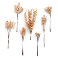 Ling's moment Artificial Golden Branches Box Set, 33pcs with 7 Kinds of Faux Greenery Picks for DIY Bridal Bouquets Wedding Floral Arrangement Table Centerpieces, Golden - color: Gld-golden