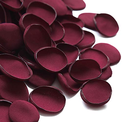Floroom 300pcs Rose Petals Burgundy Faux Silk Flower Petals for Wedding Flower Girl Basket Aisle Scatter Dinner Table Centerpieces Party Confetti Bridal Shower Romantic Night Decoration - color: Burgundy, size: 300pcs