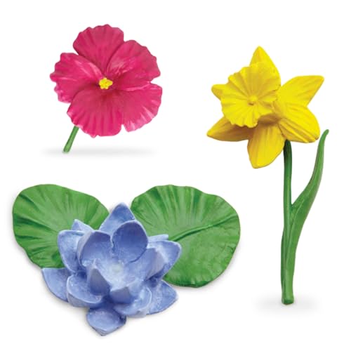 Safari Ltd. Flowers TOOB - Mini Figurines of Rose, Tulip, Hibiscus, Bird of Paradise, Daffodil, Sunflower, Lotus, Orchid - Educational Toy Figures for Boys, Girls & Kids Ages 3+ (Pack of 2) - size: Small (Pack of 2)