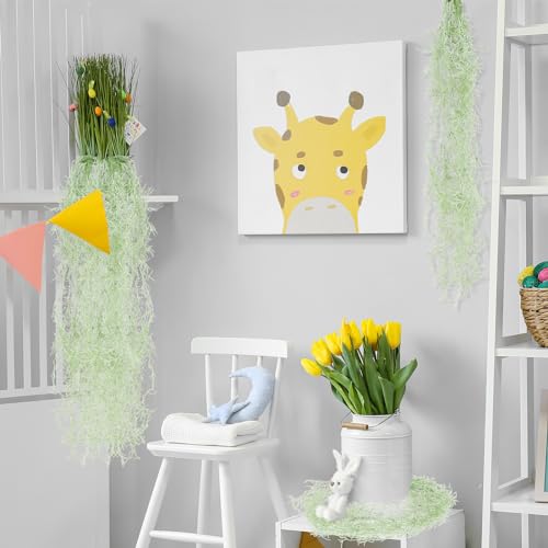 Cindeer 24 Pack Fake Spanish Moss Artificial Hanging Decoration Bulk Faux Greenery Moss Garland for Potted Wall Living Room Indoor Outdoor Decor(33 Inch,Dark Gray) - color: Dark Gray, size: 33 Inch