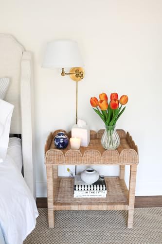 Artificial Tulips Flowers in Glass Vase - 6 Pcs Faux Flowers in Vase with Faux Water 12.5" Orange & Yelow Ombre Fake Tulips Bouquet Floral Arrangement Centerpiece for Living Room Table Home Decor - color: Orange & Yelow Ombre