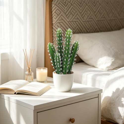 Artificial Cactus Plants 10.8 inch Small Faux Cactus Plants Indoor Fake Desert Cacti Succulents Plants Artificial Plant Indoor with Pot Cactus Decorations for Home Decor Office Desk Tabletop Shelf - size: SUP_209