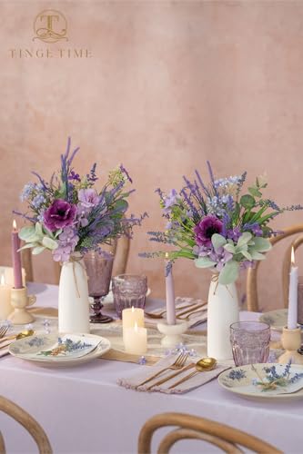 TINGE TIME Artificial Greenery Stems Box Set, 36pcs with 11 Kinds Faux Greenery Stems and Fake Lavender Bulk for Wedding DIY Bouquets Table Centerpieces Floral Arrangement Wedding Home Decor
