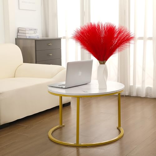 30pcs 22" Red Pampas Grass - Faux Pampas Grass Decor Pompas Floral Arrangement and Vase Filler for Boho Home Wedding Mothers Day Decoration - color: Red, size: 30pcs