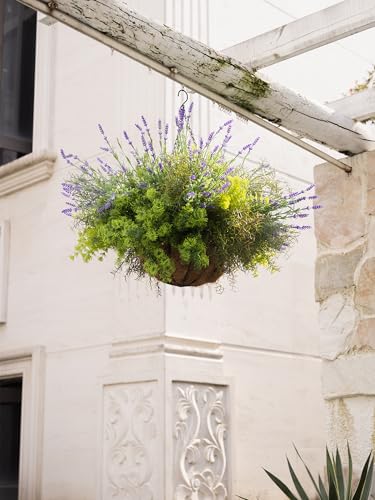 PARTY JOY 17 Bunches Fake Plants Outdoor, Fake Bushes UV Resistant Artificial Flowers Greenery Shrubs Faux Greenery for Outdoor Garden Patio Front Porch Yard Decor - color: Garden Green