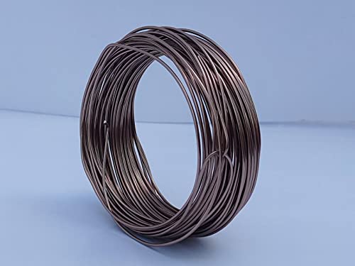 15 Gauge Anodized Aluminum Wire 49 Feet for Jewelry Making Craft DIY（1.5mm,Brown,41515） - color: Brown, size: 15 Gauge