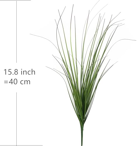 Artificial Plants Fake Grass Long Leaves Shrubs Faux Wheat Greenery Plastic Stem for Indoor Wedding Bouquet Decor Home Garden Christmas Party Centerpieces Hotel Hall Decoration - Tail End Red 16 Pack - color: Grass - Tail End Red - 16 Bundles