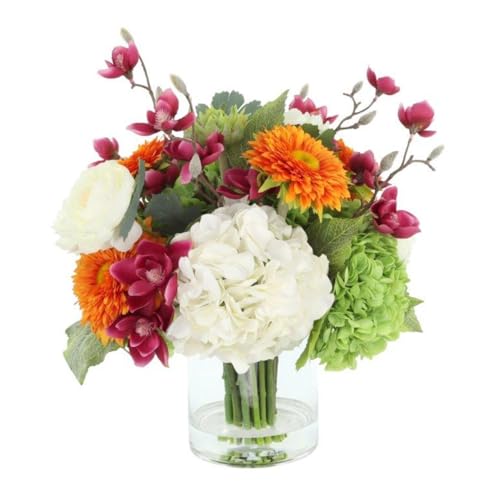 Flourish Your Own Way, Faux Floral Arrangement, Large-Size Premium Artificial Indoor Flower Display with Beautiful Blooms and Foliage That Lasts Forever - High Energy Natural Looking Floral - color: Flourish Your Own Way