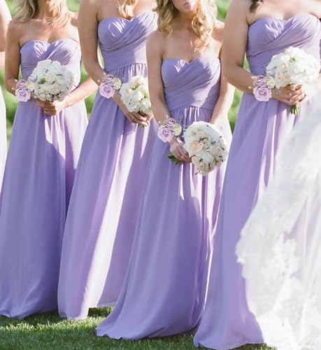 Purple Corsage for Wedding Bridesmaid Mother Grandmother, Set of 6 Prom Artificial Flower Corsage Wristlet Wristband for Women Girls Hand Flowers for Homecoming Ceremony Anniversary Suit - color: Purple