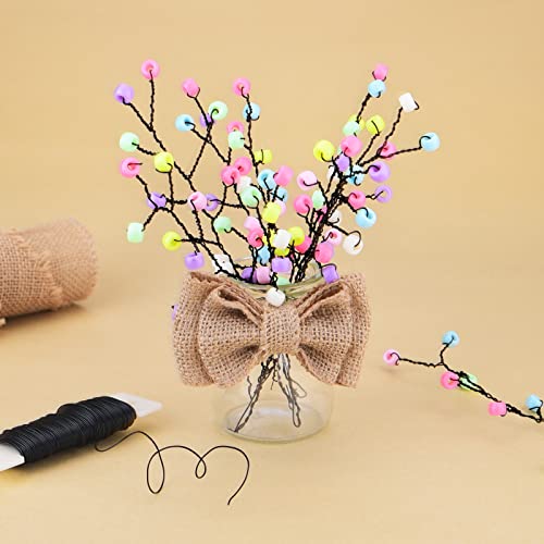 Hapeper 22 Gauge Floral Flexible Paddle Wire for Christmas Wreath Tree, Flower Arrangements, 3 Pack 114 Yards (Black) - color: Black