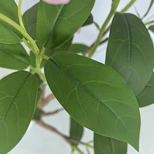 Artificial Jasmine Tree 6ft Black Flower Pot Fake Trees, Lifelike Artificial Trees with Natural - Looking Blooms, Perfect for Any Space - size: 6ft
