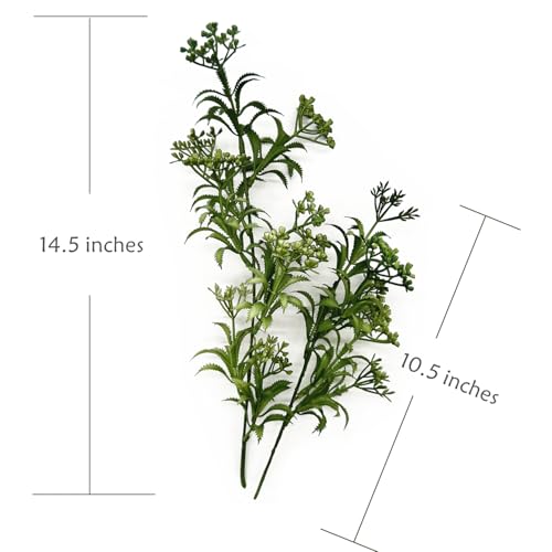Artificial Plant Fake Boston Fern Stems, Faux Persian Flowers Stem Realistic Plants Plastic Greenery Bushes Ferns Shrubs for Home Decor Indoor Outdoor Garden Wedding Bouquet DIY Decoration - 5 Pack - color: Boston Fern Stem - 5 Pcs