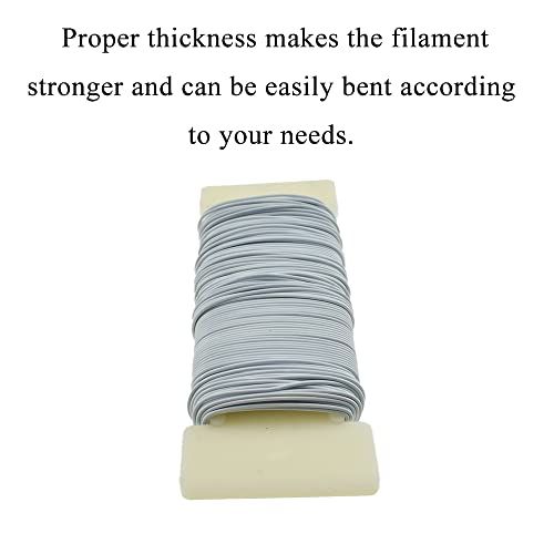 HAHIYO 22Gauge White 1Roll Total 38Yards(115Feet) Metal Floral Wire Flexible Paddle Wire Florist Wire Garden Wire for Crafts Christmas Wreaths Tree Flower Arrangement Bouquet Wrapping Wedding DIY - color: White, size: 22Gauge-1P/38Yards