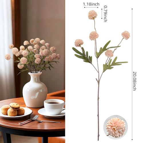Fake Flowers, 10 Pack Bundles 50 Blossoms Artificial Flowers Perfect for Living Room Decor, Elegant Table Centerpieces & Modern Room Decor Aesthetic, Pink - color: Pink
