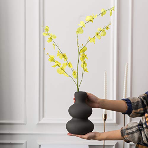Ceramic Vase for Decor, Black Modern Vases for Home Decor Living Room, Home, Office, Centerpiece,Table and Wedding - color: D-dark Grey Vase