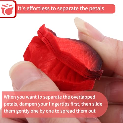 2200 Pcs Artificial Fake Rose Petals,Flower Petals for Romantic Night,Engagement, Party, Wedding, Event Flower Decorations, in Bulk(Dark Reddish with Black) - color: Dark Reddish With Black, size: 2200Pcs