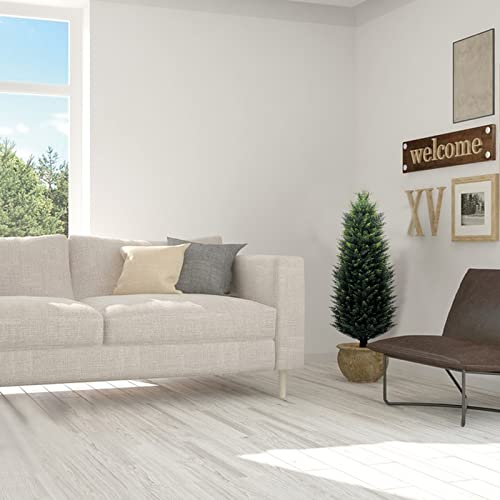 Artificial Cedar Topiary Tree, 2-Set, 4 Feet Tall - size: 48 Inch